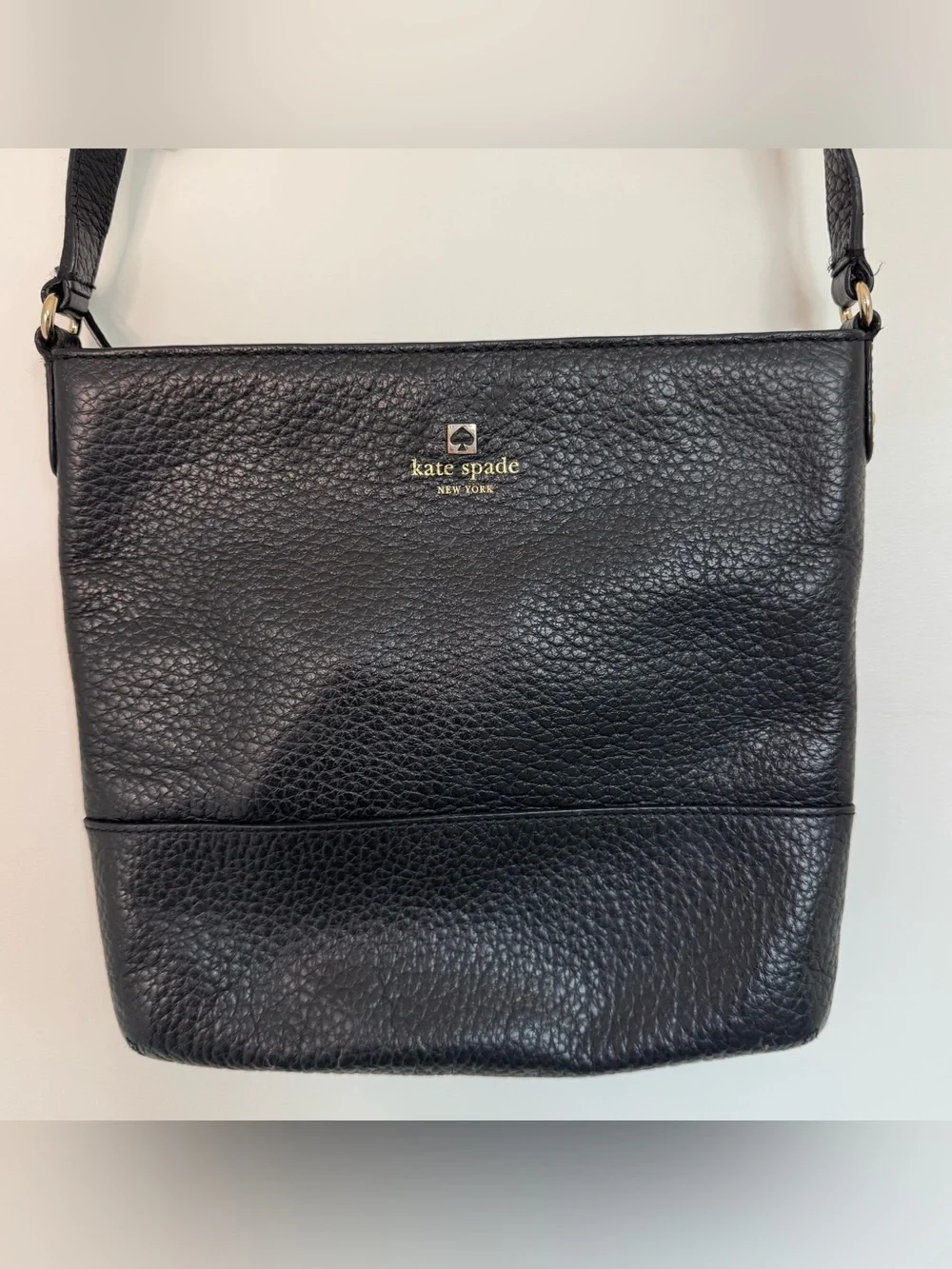 Kate Spade Black Leather Crossbody Bag Strap Southport Avenue Cora Minimalist